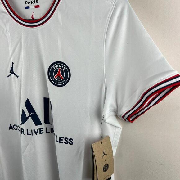 PSG Paris Saint-Germain 2022/23 Jordan 4th Jersey White Womens Large L NWT - Picture 9 of 9